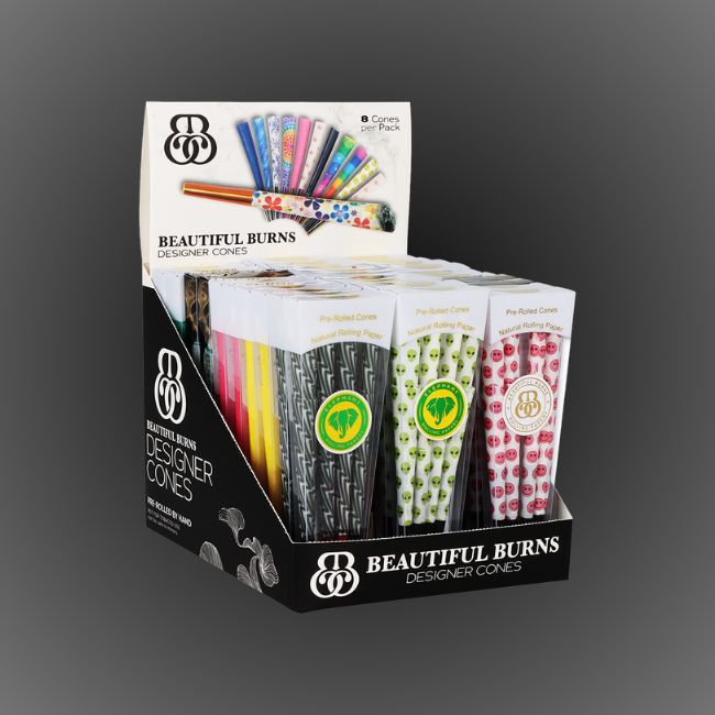 Designer Pre-rolled Cones 1 1/4 8pc - Beautiful Burns