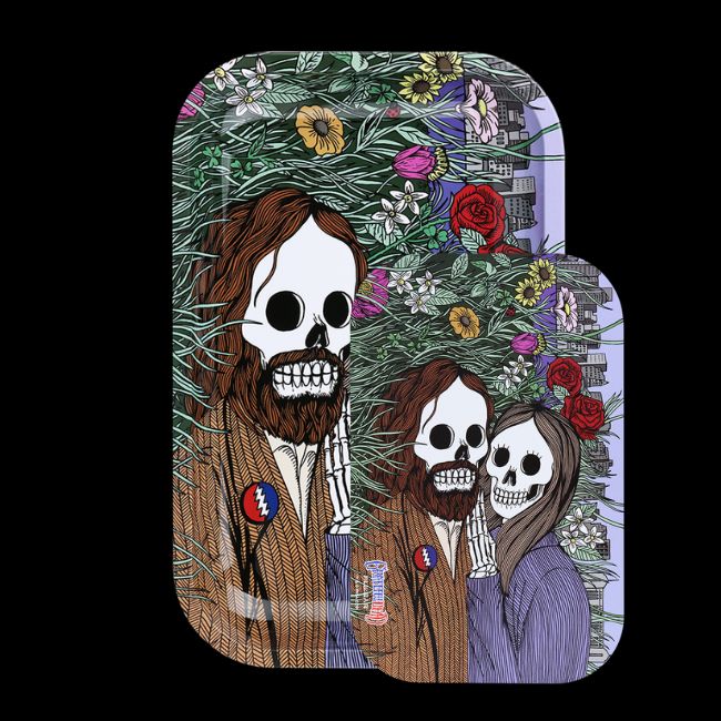Flower Couple Rolling Tray w/ Lid - Grateful Dead x Pulsar
