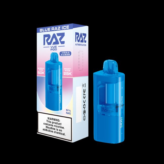 Blue Razz Ice - RAZ VUE Disposable Pod 50k
