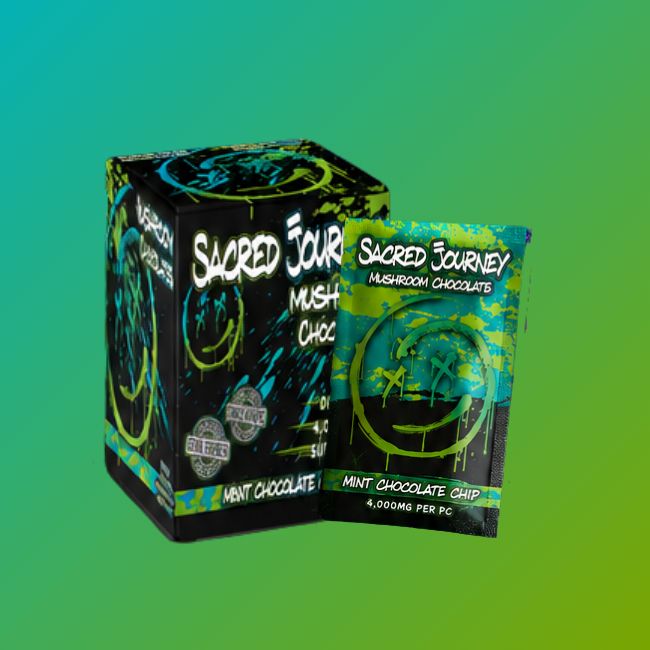 Mint Chocolate Chip Mushroom Chocolate Square 1ct - Sacred Journey