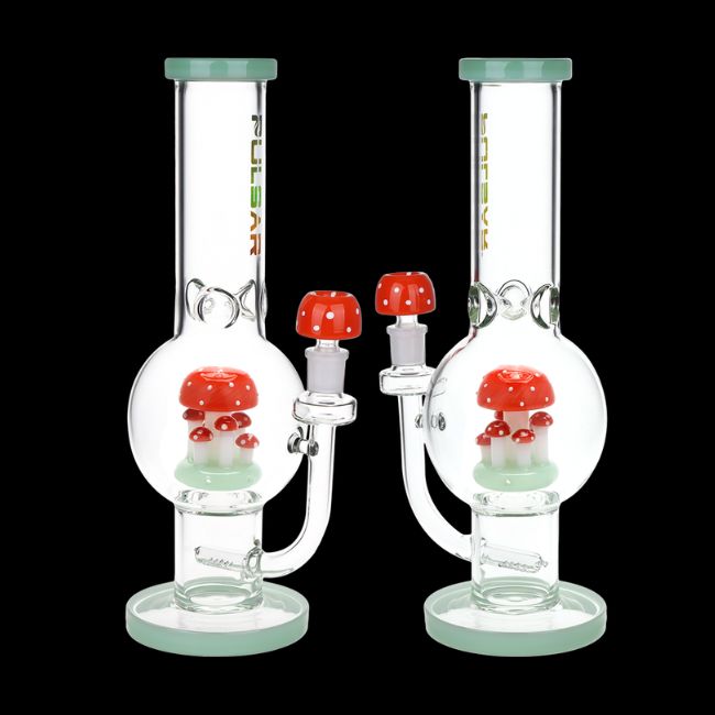 Pulsar Shroom Colony Perc Bubble Base Glass Water Pipe | 12.5" | 14mm F