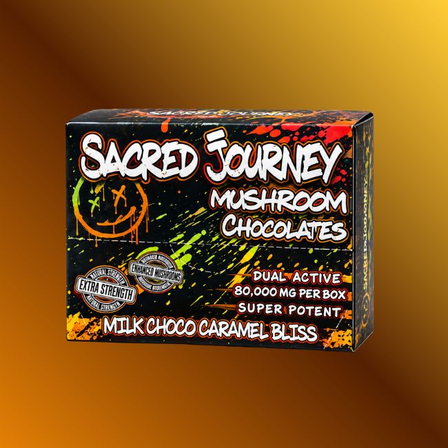 Caramel Bliss Mushroom Chocolate Square 1ct- Sacred Journey