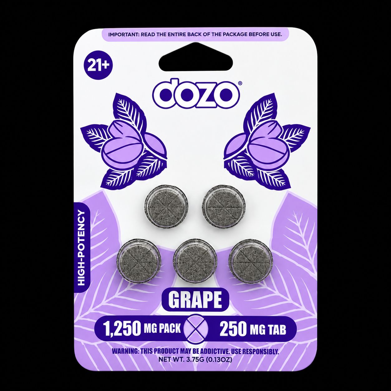 Grape 1,250mg 5ct Extract- Dozo