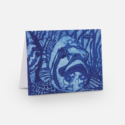 Disappearing Reef - Blue Groper (Greeting Card)