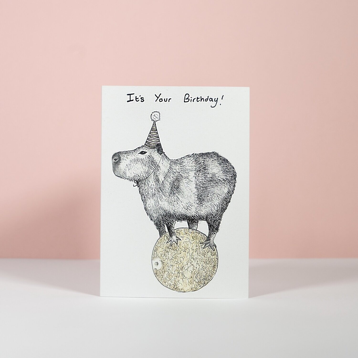 Connie the Capybara Birthday Card