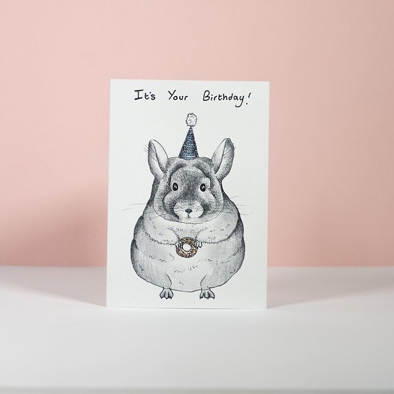 Charlie the Chinchilla Birthday Card