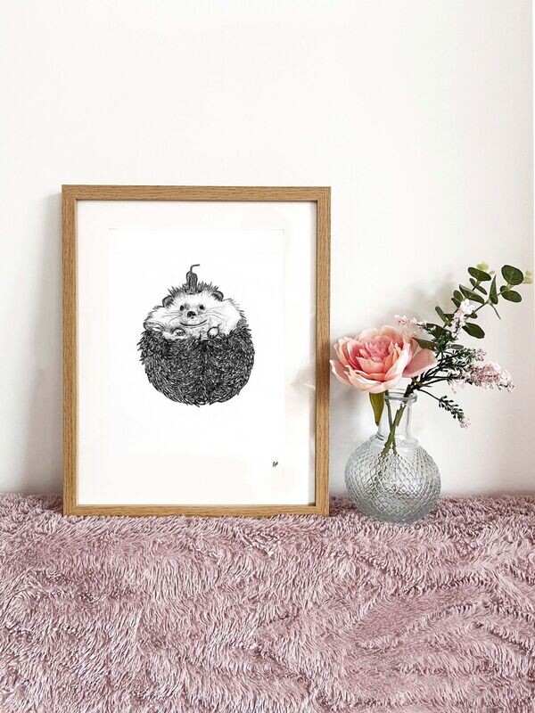 Handmade Hedgehog Print: Hamish