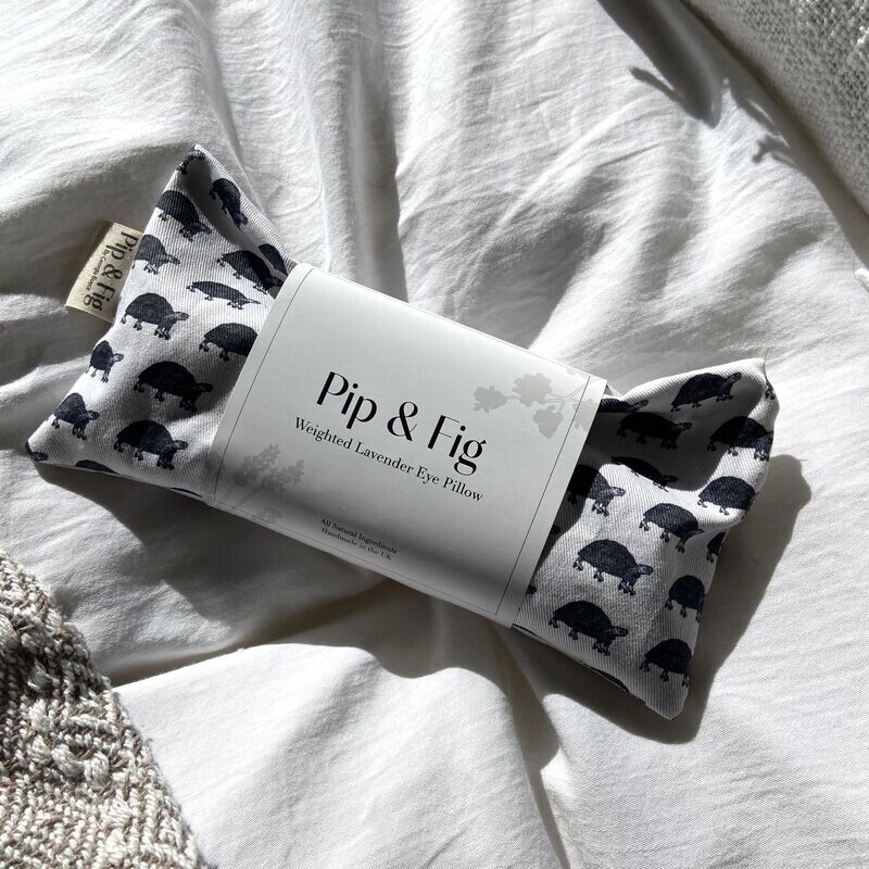Weighted Lavender Eye Pillow: Turtle Pattern