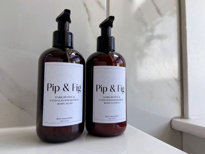 Dark Honey & Sandalwood Soap & Lotion Set