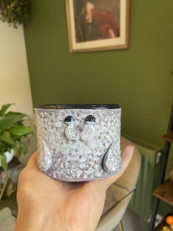 *NEW* Cream and Brown Chonk Storage Pot