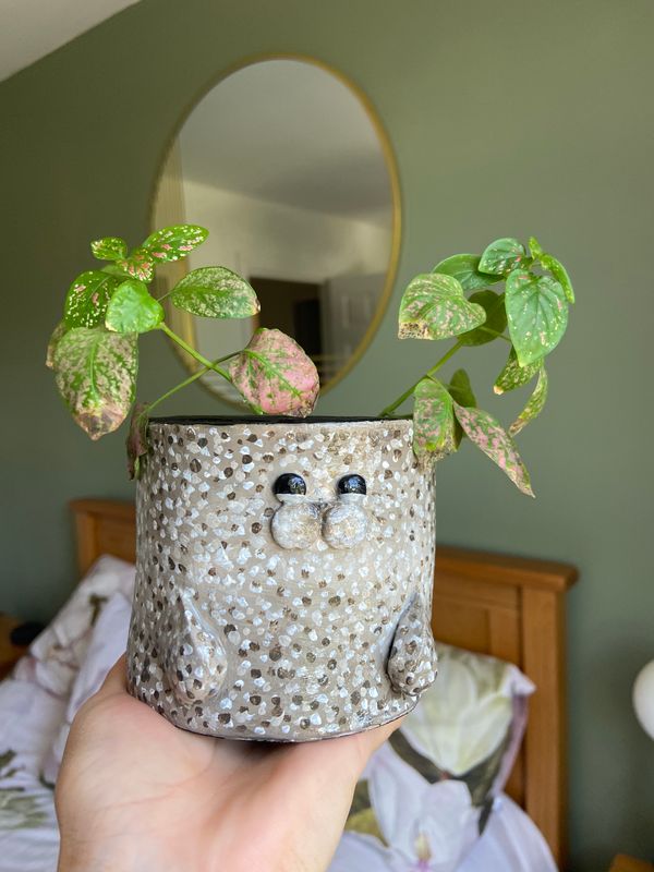 *NEW* Cream and Brown Large Chonk Pot