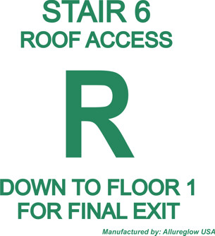 AG-STR-12  12X12 STAIRWELL FLOOR NUMBER