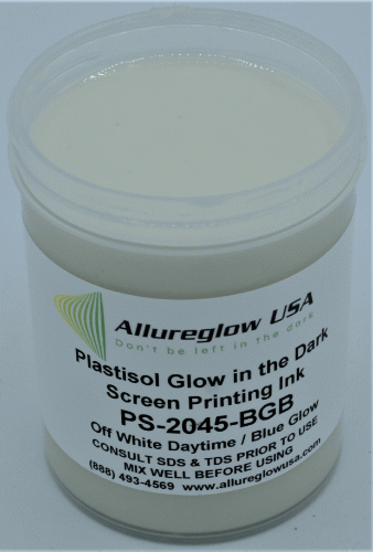 PS-2045-BGB-FV PLASTISOL AQUA GLOW IN THE DARK SCREEN PRINTING INK - 5 GALLONS