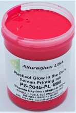 PS-2045-FL-MM-8OZ  PLASTISOL FLUORESCENT MAGENTA DAYTIME MAGENTA GLOW IN THE DARK SCREEN PRINTING INK - 8OZ
