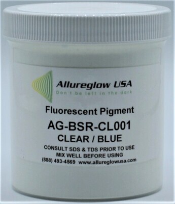 AG-BSR-CL001-50 CLEAR FLUORESCENT or BLACKLIGHT PIGMENTS - 50 GRAMS