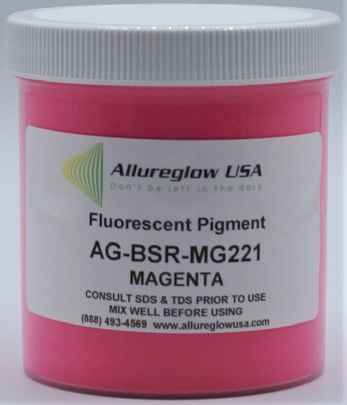 AG-BSR-MG221-50   MAGENTA FLUORESCENT or BLACKLIGHT PIGMENTS - 50 GRAMS