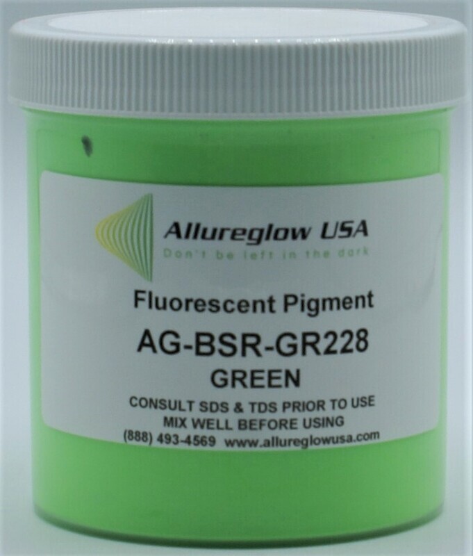 AG-BSR-GR228   GREEN FLUORESCENT or BLACKLIGHT PIGMENTS - 1 KG