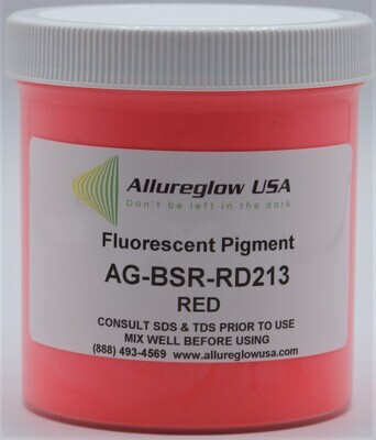 AG-BSR-RD213   RED FLUORESCENT or BLACKLIGHT PIGMENTS - 1 LB