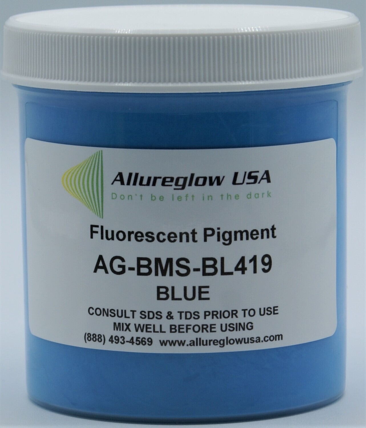 AG-BMS-BL419   BLUE FLUORESCENT or BLACKLIGHT PIGMENTS - 1 LB
