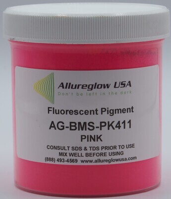 AG-BMS-PK411-50 PINK FLUORESCENT or BLACKLIGHT PIGMENTS - 50 GRAMS