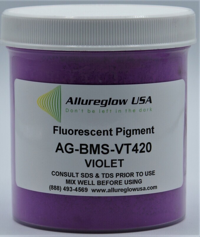 AG-BMS-VT420-50   VIOLET FLUORESCENT or BLACKLIGHT PIGMENTS - 50 GRAMS