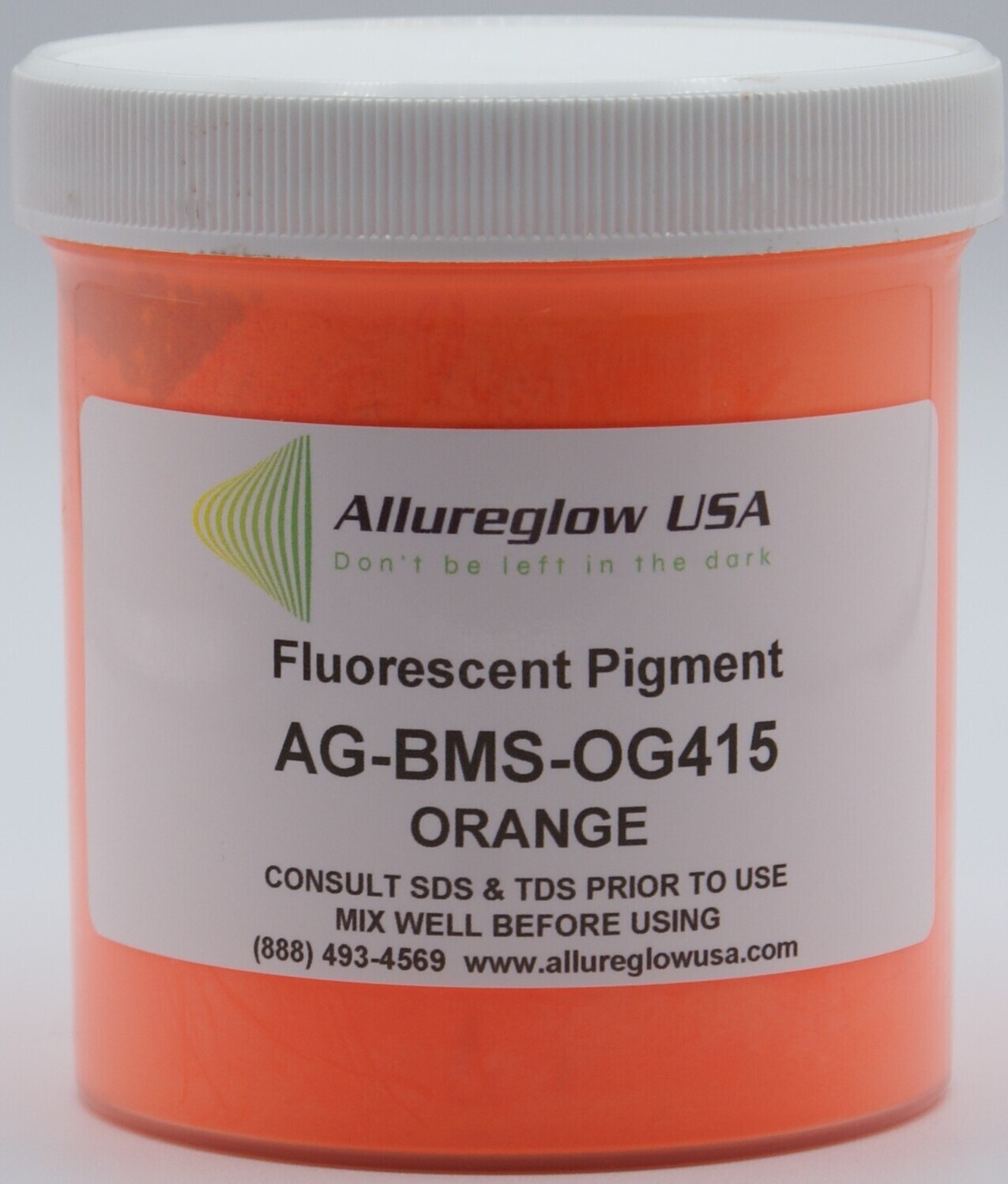 AG-BMS-OG415-50   ORANGE FLUORESCENT or BLACKLIGHT PIGMENTS - 50 GRAMS