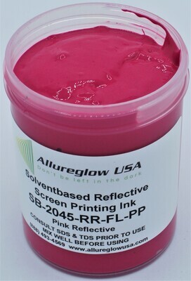 SB-2045-RR-FL-PP-FV SOLVENT BASED PINK REFLECTIVE SCREEN PRINTING INK - FIVE GALLON