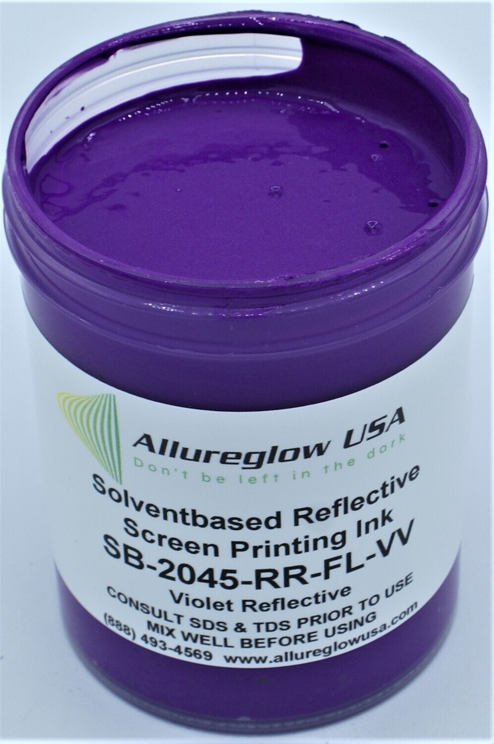 SB-2045-RR-FL-VV-FV   SOLVENT BASED VIOLET REFLECTIVE SCREEN PRINTING INK -  FIVE GALLON