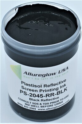 SB-2045-RR-BLK-GL SOLVENT BASED BLACK REFLECTIVE SCREEN PRINTING INK - GALLON