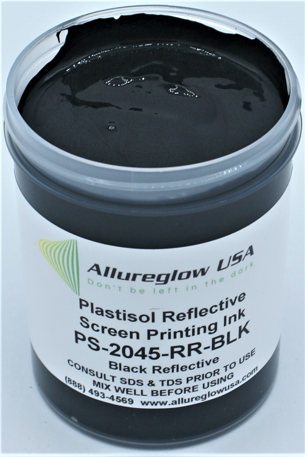 PS-2045-RR-BLK-QT   PLASTISOL BLACK REFLECTIVE INK - QUART