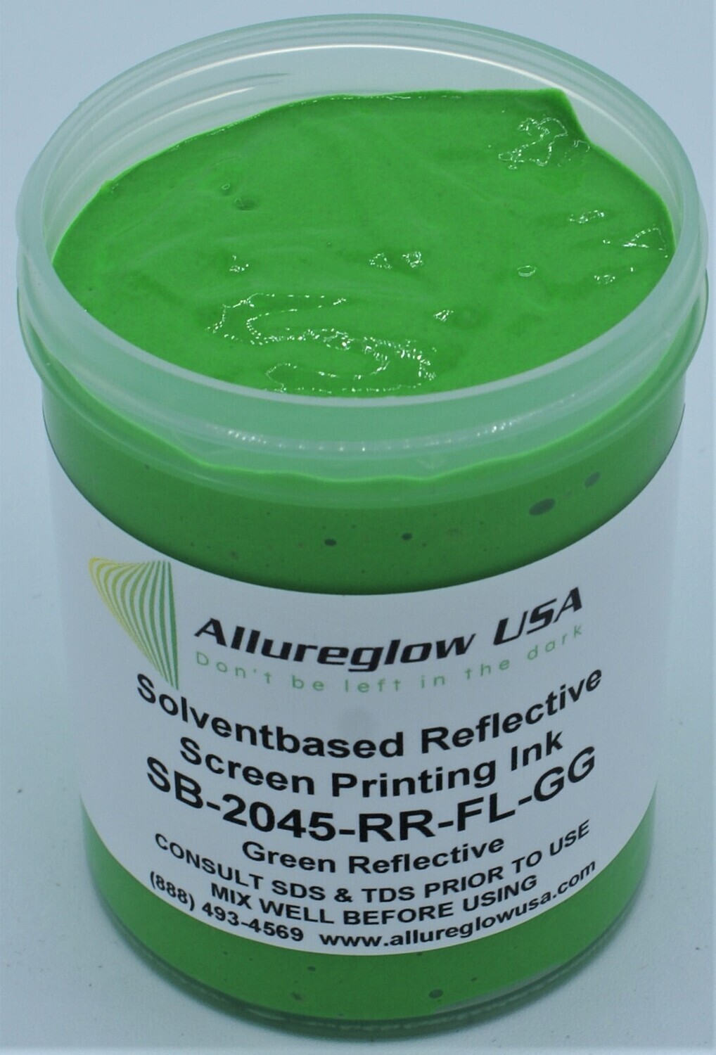 SB-2045-RR-FL-GG-FV   SOLVENT BASED GREEN REFLECTIVE SCREEN PRINTING INK -  FIVE GALLON