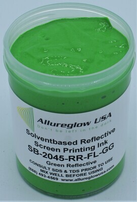 SB-2045-RR-FL-GG-FV   SOLVENT BASED GREEN REFLECTIVE SCREEN PRINTING INK -  FIVE GALLON