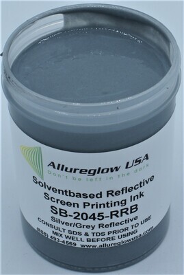 SB-2045-RRB-FV   SOLVENT BASED SILVER/GREY REFLECTIVE SCREEN PRINTING INK - FIVE GALLON