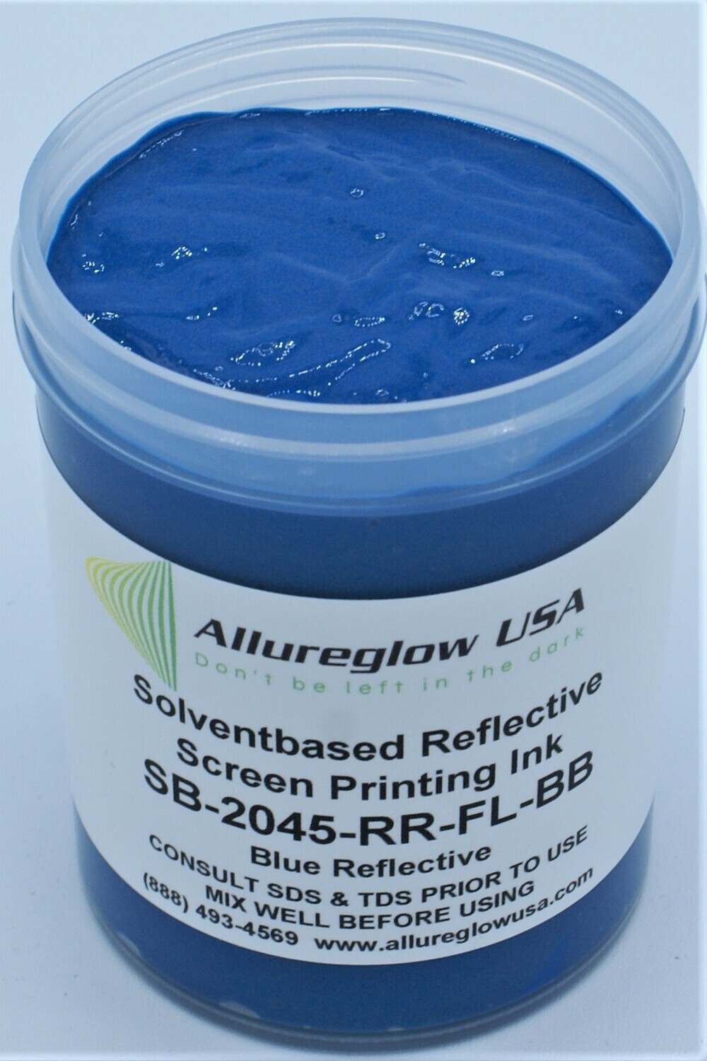 SB-2045-RR-FL-BB-FV   SOLVENT BASED BLUE REFLECTIVE SCREEN PRINTING INK -  FIVE GALLON
