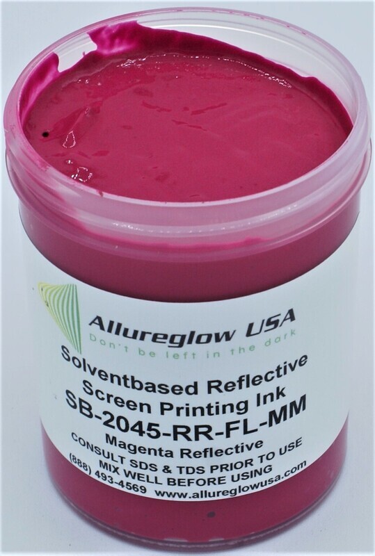SB-2045-RR-FL-MM-QT   SOLVENT BASED MAGENTA REFLECTIVE SCREEN PRINTING INK -  QUART