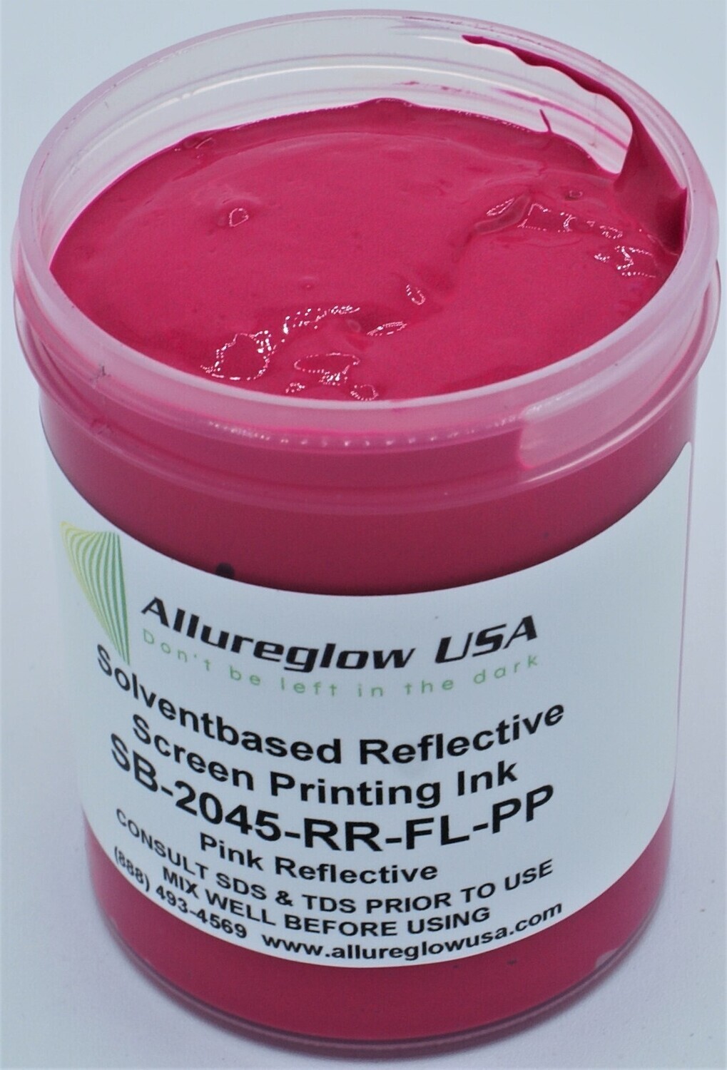 SB-2045-RR-FL-PP-GL   SOLVENT BASED PINK REFLECTIVE SCREEN PRINTING INK -  GALLON
