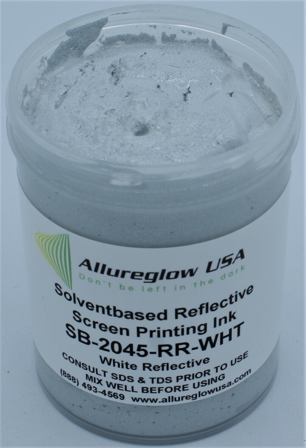 SB-2045-RR-WHT-FV   SOLVENT BASED WHITE REFLECTIVE SCREEN PRINTING INK - FIVE GALLON