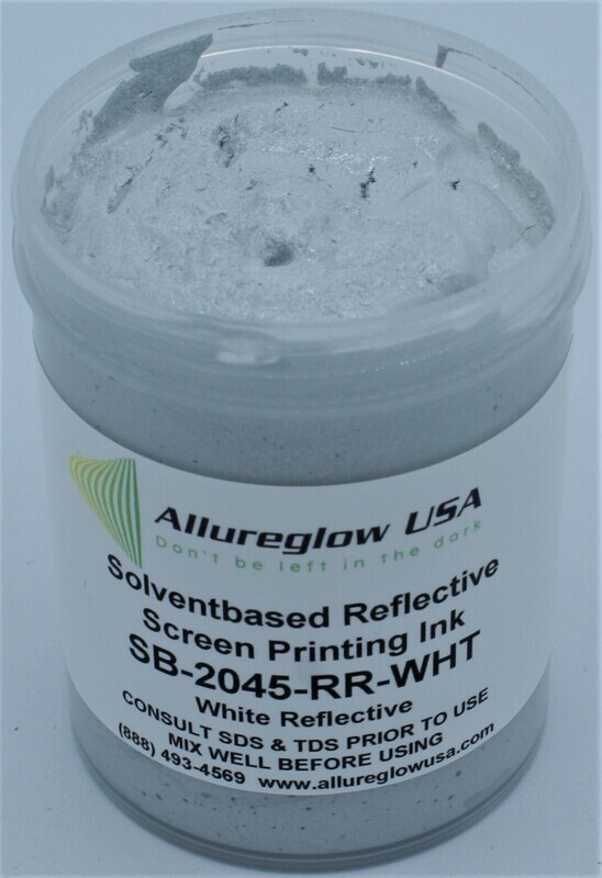 SB-2045-RR-WHT-FV   SOLVENT BASED WHITE REFLECTIVE SCREEN PRINTING INK - FIVE GALLON