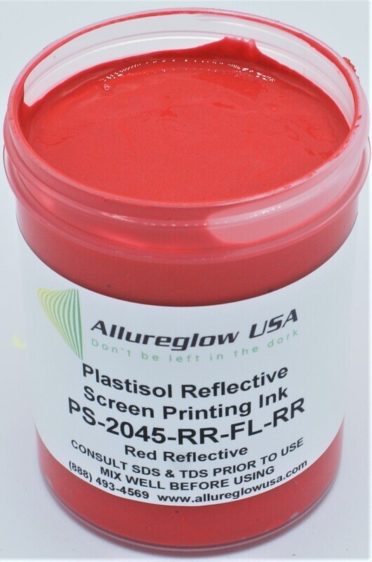 PS-2045-RR-FL-RR-QT  PLASTISOL FLUORESCENT RED REFLECTIVE INK QUART