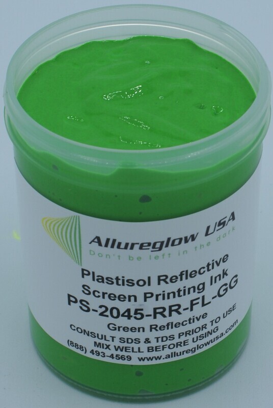 PS-2045-RR-FL-GG-GL  PLASTISOL FLUORESCENT GREEN REFLECTIVE INK GALLON