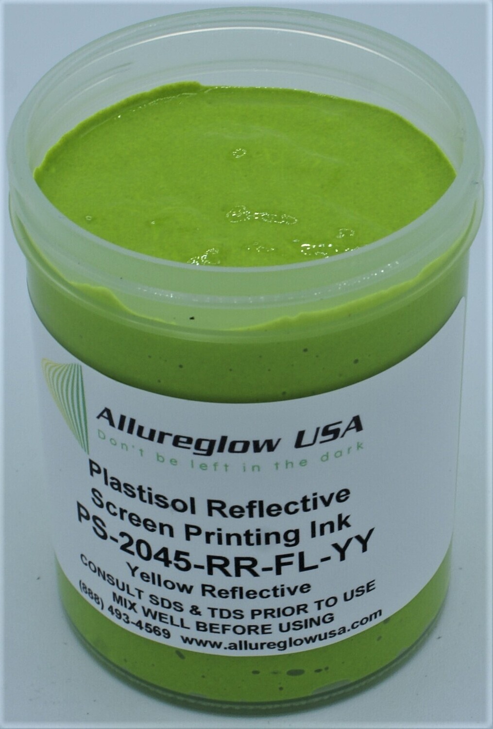 PS-2045-RR-FL-YY-FV  PLASTISOL FLUORESCENT YELLOW REFLECTIVE INK 5 GALLON