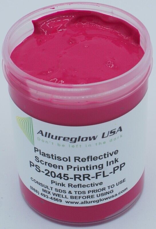 PS-2045-RR-FL-PP-FV  PLASTISOL FLUORESCENT PINK REFLECTIVE INK 5 GALLON