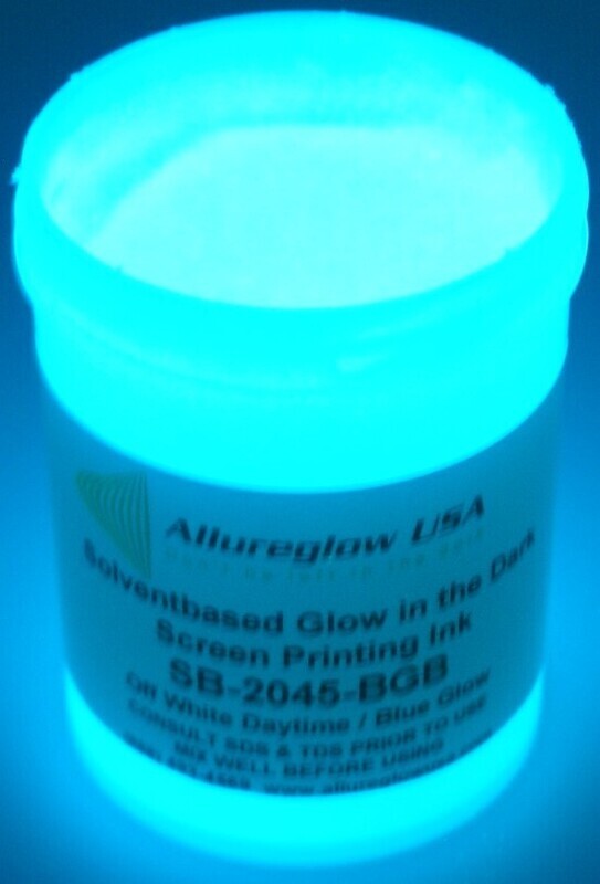 SB-2045-BGB-FV SOLVENT BASED GLOW IN THE DARK SCREEN PRINTING INK BLUE GLOW BASE - FIVE GALLON