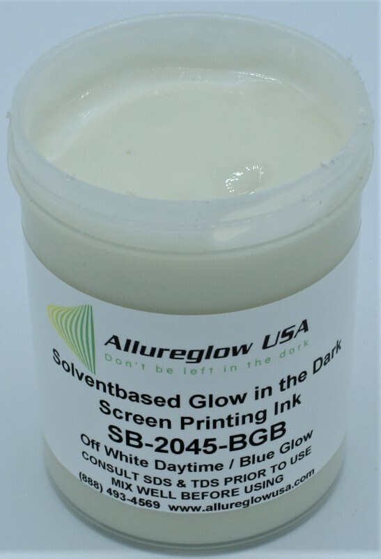 SB-2045-BGB-GL SOLVENT BASED GLOW IN THE DARK SCREEN PRINTING INK BLUE GLOW BASE - GALLON