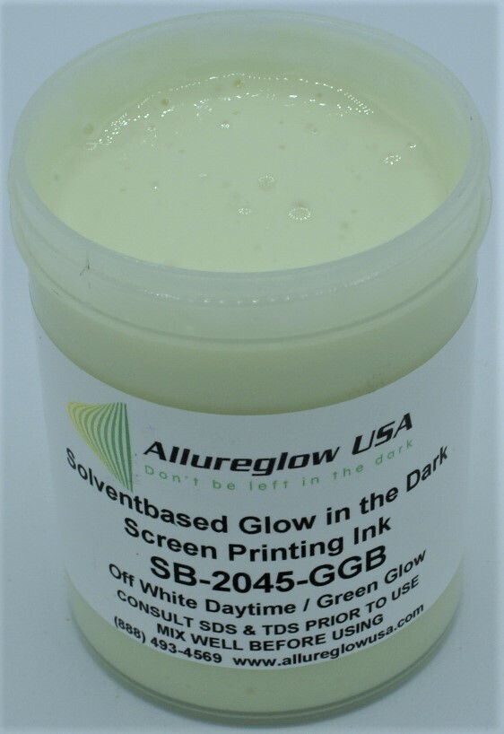 SB-2045-GGB-FV SOLVENT BASED GLOW IN THE DARK SCREEN PRINTING INK GREEN GLOW BASE - FIVE GALLON