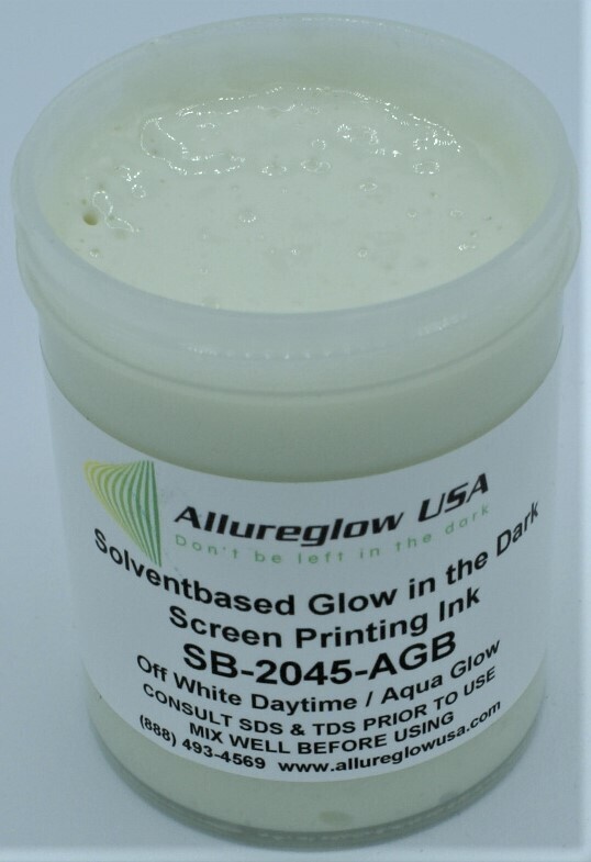 SB-2045-AGB-QT SOLVENT BASED GLOW IN THE DARK SCREEN PRINTING INK AQUA GLOW BASE - QUART