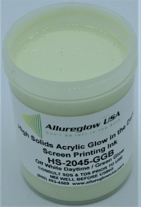 HS-2045-GGB-FV   HIGH SOLIDS ACRYLIC GREEN GLOW IN THE DARK SCREEN PRINTING INK 5 GALLON