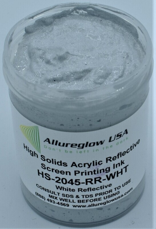 HS-2045-RR-WHT-FV   HIGH SOLIDS ACRYLIC WHITE REFLECTIVE SCREEN PRINTING INK 5 GALLON