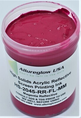 HS-2045-RR-FL-MM-GL   HIGH SOLIDS ACRYLIC MAGENTA REFLECTIVE SCREEN PRINTING INK GALLON