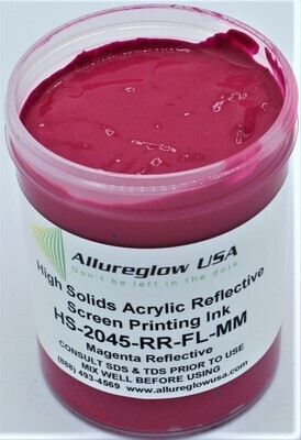 HS-2045-RR-FL-MM-FV HIGH SOLIDS ACRYLIC MAGENTA REFLECTIVE SCREEN PRINTING INK 5 GALLON